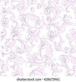 Seamless vector pattern.Classic ornamental background. Floral motif.hand drawn elements.