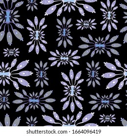 Seamless vector pattern.Fantasy flowers.Natural wallpaper, floral decoration, illustration. Home decor.Spring flowers.Can be used for printing,wrapping paper, poster,wallpaper, greetings and textiles.