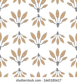 Seamless vector pattern.Fantasy flowers.Natural wallpaper, floral decoration, illustration. Home decor.Spring flowers.Can be used for printing,wrapping paper, poster,wallpaper, greetings and textiles.
