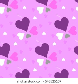 Seamless vector pattern.Happy valentines day