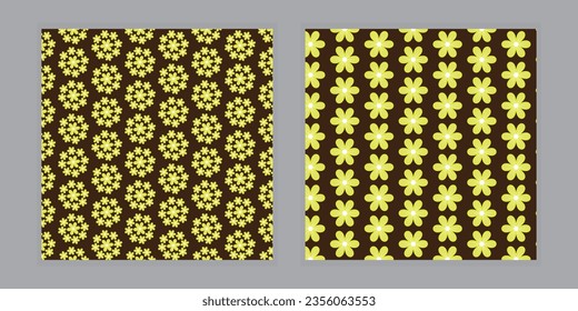 Seamless vector patterns, abstract floral background, Modern stylish design, geometric shape