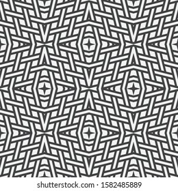 Seamless vector patterns. Abstract textured background with regular repetition of angular shapes, rombs, line. Lattice design widget.