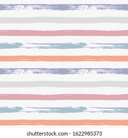 Seamless vector patterns with brush strips in pastel colors. Creative hand drawn textures for holiday designs, party, birthday, invitation.