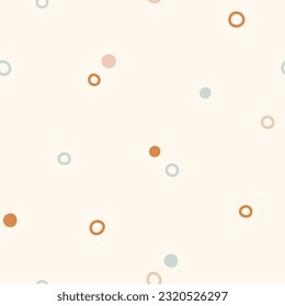 Seamless vector patterns with circless in pastel colors. Creative hand drawn textures for holiday designs, party, birthday, invitation.