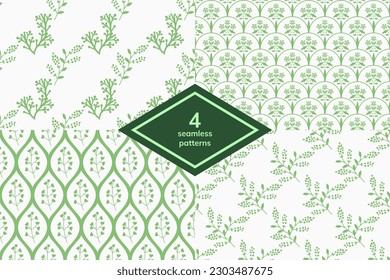 Seamless vector patterns decorative set