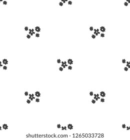 Seamless vector patterns of handmade, artistic, with 2flowers different on a white background. Abstract flower illustration. Beautiful tile, wrapping, textile, cards, wallpaper design.
