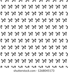 Seamless vector patterns of handmade, artistic, with gray flowers different on a white background. Abstract flower illustration. Beautiful tile, wrapping, textile, cards, wallpaper design.
