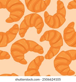 Seamless vector patterns with pastries. Food and products concept. Element for your design. For wrapping paper, prints, etc.