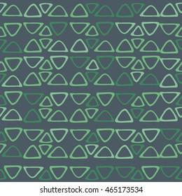 Seamless Vector patterns of triangles. There is a place for your text. Handmade. It can be used for packaging, invitations, holiday cards, etc.