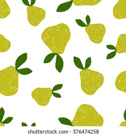Seamless vector pear pattern