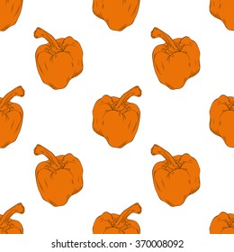 Seamless vector pepper pattern