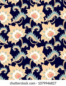 Seamless vector persian  floral pattern