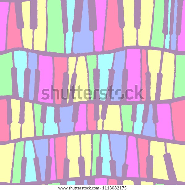 Seamless Vector Piano Pattern Pastel Tones Stock Vector (Royalty Free ... Rainbow Piano Backgrounds