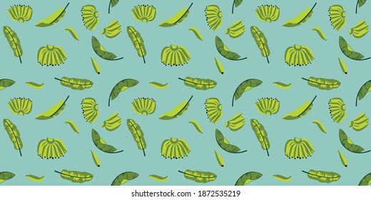 Seamless vector picture with bananas for background