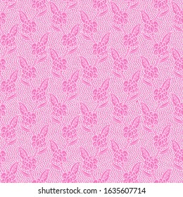 Seamless vector pink  floral pattern