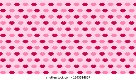 Seamless Vector Pink Kiss Pattern Saint Stock Vector (Royalty Free ...