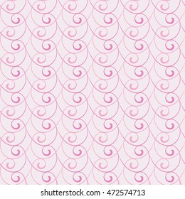 Seamless vector pink ornament. Modern geometric pattern with repeating wavy elements