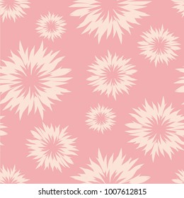 Seamless vector pink pattern flowers