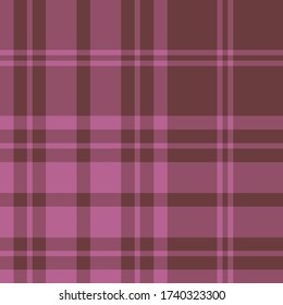 Patrón de tartán rojo rosa vectorial sin foco. Colocar fondo. Patrón clásico de lana de moda. Para tela, textil, envoltura, cubierta, etc.