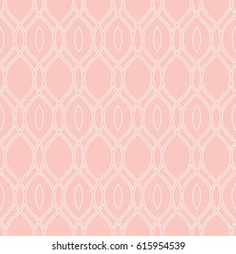 Seamless vector pink and white ornament. Modern background. Geometric modern pattern