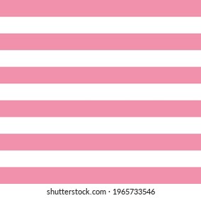 Seamless vector pink and white stripes background pattern. Suitable for fabric, fashion, blanket, wallpaper, backdrop and other design projects. 