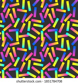 Seamless vector pixel abstract lines and squares pattern. Multicolor gradient glitch background. 10 eps design. For cover, wrapping, web, banner etc.