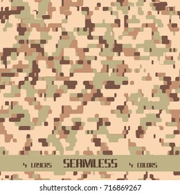 seamless vector pixel camouflage