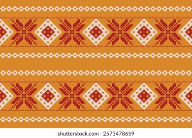 Seamless vector pixel pattern for fabric or printing.
