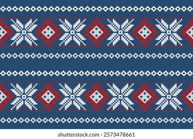 Seamless vector pixel pattern for fabric or printing.