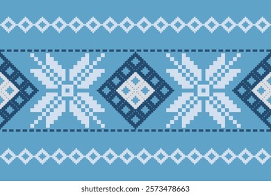 Seamless vector pixel pattern for fabric or printing.