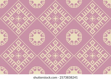 Seamless vector pixel pattern for fabric or printing.