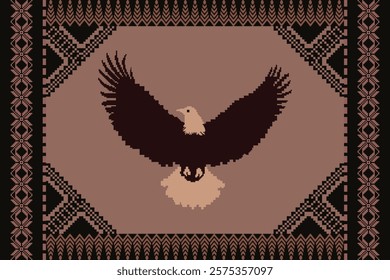 Seamless vector pixel pattern for fabric or printing.