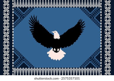 Seamless vector pixel pattern for fabric or printing.