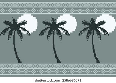 Seamless vector pixel pattern for fabric or printing.
