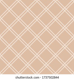 Seamless vector plaid pattern with diagonal stripes. Simple design for wallpaper, fabric, textile, wrapping.