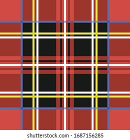 Seamless vector plaid pattern. Tartan background. Classic pattern. For fabric, textile, wrapping, cover etc.