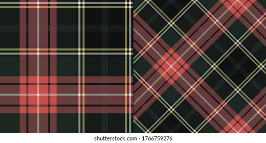 Seamless vector plaid patterns design.
