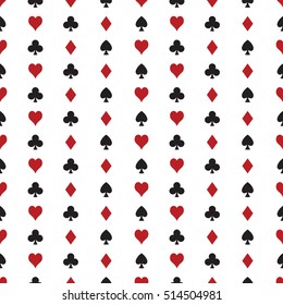 A seamless vector poker pattern. This repeating texture would be ideal for use in textile design or wrapping paper.