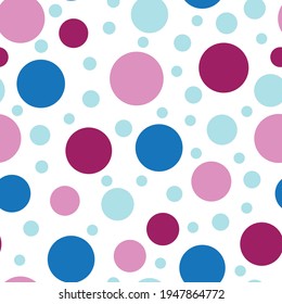Seamless vector polka dot pattern. Suitable for packaging, backdrop, fabric, scrapbooking and other design projects. 