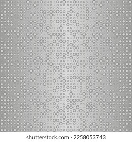 Seamless vector polka dots silvery pattern with gradient balls on a grey, vector eps 10