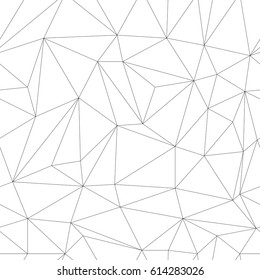 SEAMLESS VECTOR POLYGON PATTERN. TRIANGLE LINE WHITE BACKGROUND