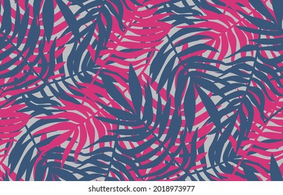 Seamless vector print design for kids and teens, tropical, leaves themed t-shirts, shirts, or can be used anywhere.