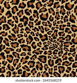 seamless vector print of leopard skin. leopard color on clothing or print