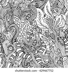 Seamless vector psychedelic pattern