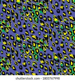 Seamless vector purple animal print. Leopard pattern for fabric, textile, wrapping etc.