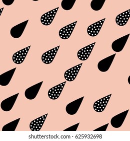 seamless vector rain drops pattern background