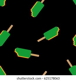 seamless vector rasta ice cream pattern