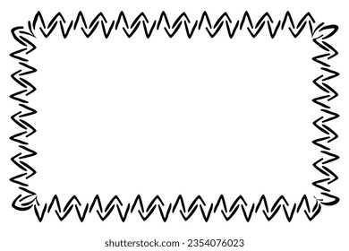 seamless vector rectangle hand draw sketch floral border
