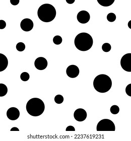 Seamless vector with red background and black spots, vector