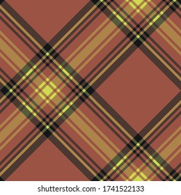 Seamless vector red multicolor tartan pattern. Plaid background. Classic fashion wool pattern. For fabric, textile, wrapping, cover etc.